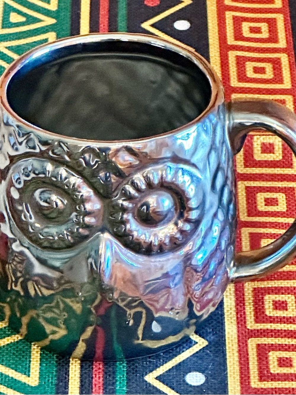 Home Essentials Metallic Silver Decorative Mug